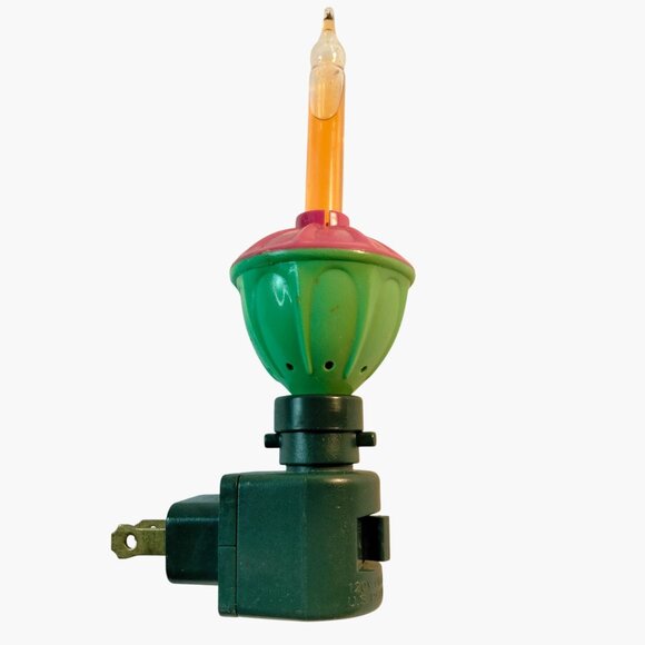 Roman Holiday Candle Bubble Night Light 360 Swivel Plug - Picture 2 of 6